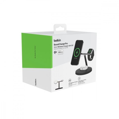 Ładowarka bezprzewodowa Boost Charge Pro 3w1 Qi2 15W czarna