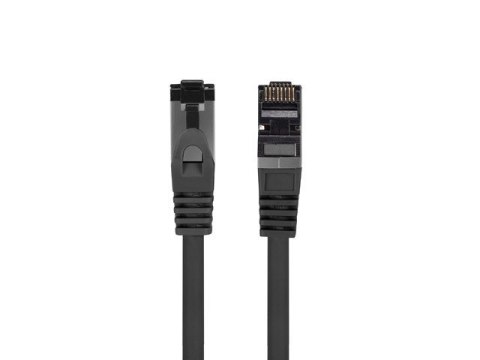Patchcord kat.8.1 S/FTP LSZH CU 0.5m czarny fluke passed