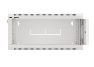 Szafa instalacyjna rack wisząca 19 cali 4U 600 szara drzwi szkalne (złożona)