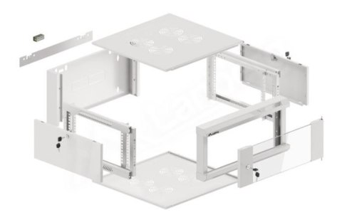Szafa instalacyjna rack wisząca 19 cali 4U 600 szara drzwi szkalne (złożona) Szafa instalacyjna rack wisząca 19 cali 4U 600 szara drzwi szkalne (złożona)
