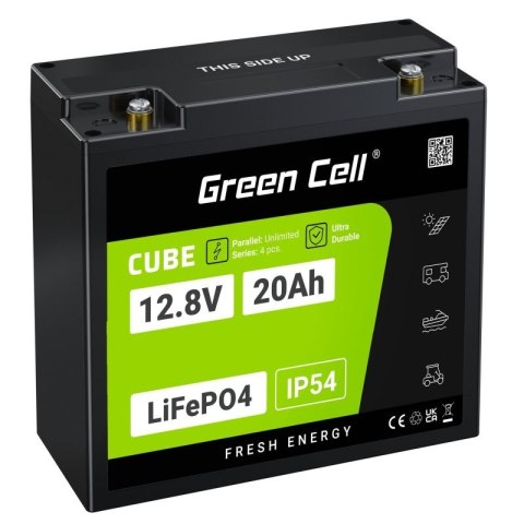 Akumulator CUBE LiFePO4 20Ah 12V/12.8V 256Wh Akumulator CUBE LiFePO4 20Ah 12V/12.8V 256Wh