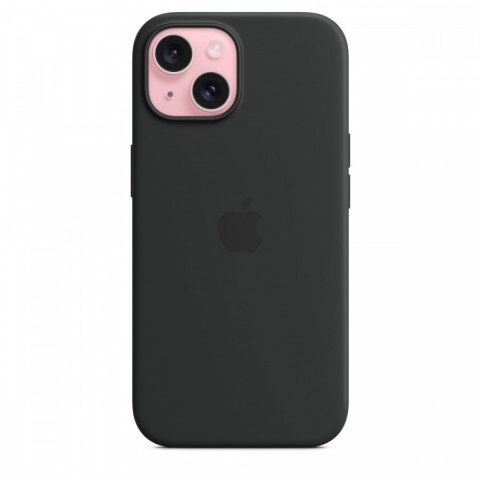 Etui silikonowe z MagSafe do iPhonea 15 - czarne Etui silikonowe z MagSafe do iPhonea 15 - czarne