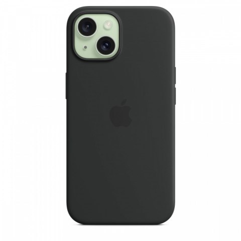 Etui silikonowe z MagSafe do iPhonea 15 - czarne Etui silikonowe z MagSafe do iPhonea 15 - czarne