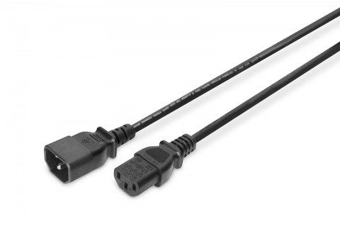 Kabel przedłużający zasilający Typ IEC C14/IEC C13 M/Ż czarny 1,8m Kabel przedłużający zasilający Typ IEC C14/IEC C13 M/Ż czarny 1,8m