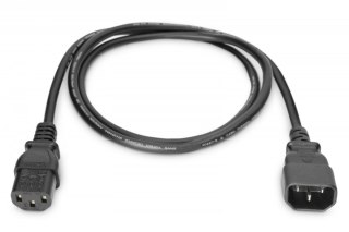 Kabel przedłużający zasilający Typ IEC C14/IEC C13 M/Ż czarny 5m