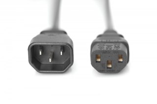 Kabel przedłużający zasilający Typ IEC C14/IEC C13 M/Ż czarny 5m
