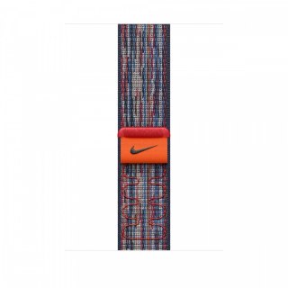 Opaska sportowa Nike w kolorze niebieskim/czerwonym do koperty 46 mm