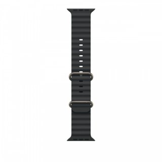 Pasek Ocean w kolorze czarnym do koperty 49 mm - elementy z tytanu w kolorze naturalnym