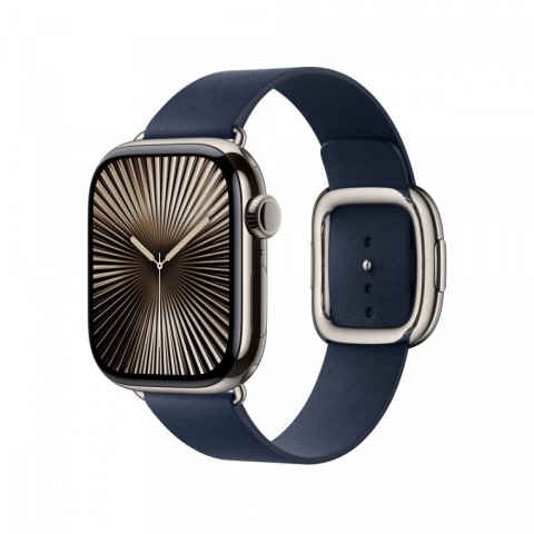 Pasek w kolorze głębinowego błękitu z klamrą nowoczesną do koperty 42 mm - rozmiar L