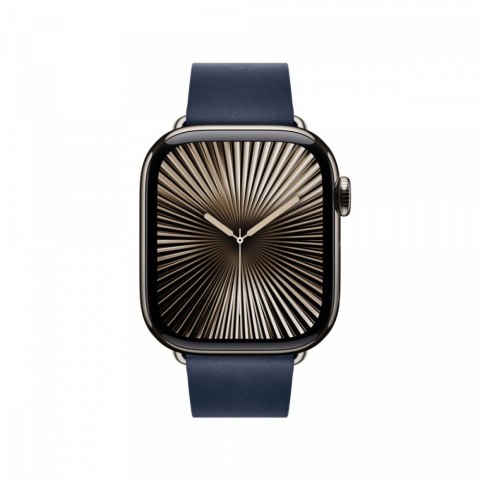 Pasek w kolorze głębinowego błękitu z klamrą nowoczesną do koperty 42 mm - rozmiar L