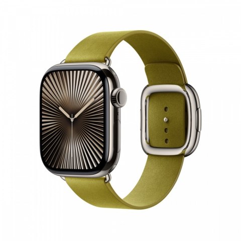 Pasek w kolorze zieleni Chartreuse z klamrą nowoczesną do koperty 42 mm - rozmiar M