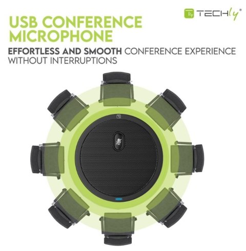 Mikrofon konferencyjny dookólny USB 2.0 z wyciszeniem Mikrofon konferencyjny dookólny USB 2.0 z wyciszeniem