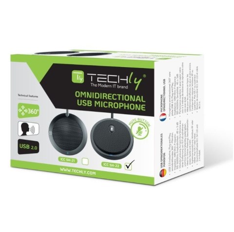 Mikrofon konferencyjny dookólny USB 2.0 z wyciszeniem Mikrofon konferencyjny dookólny USB 2.0 z wyciszeniem