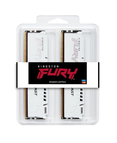 Pamięć DDR5 Fury Beast White 32GB(2*16GB)/6000 CL36 Pamięć DDR5 Fury Beast White 32GB(2*16GB)/6000 CL36