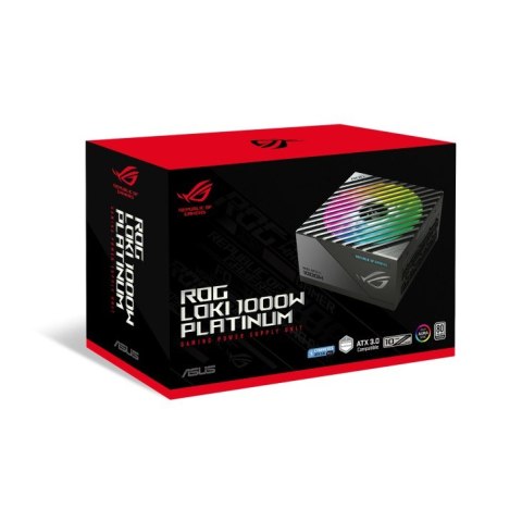 Zasilacz SFX-L LOKI ROG 1000W Platinum 80+ ATX 3.0/ARGB/czarny Zasilacz SFX-L LOKI ROG 1000W Platinum 80+ ATX 3.0/ARGB/czarny