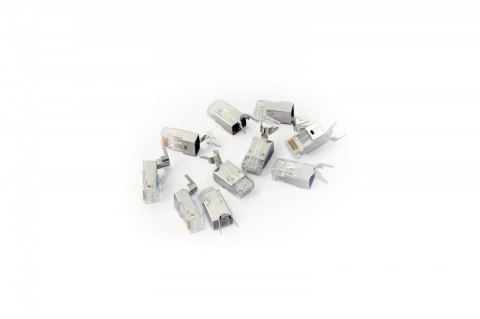 Wtyk RJ45 (8P8C) uniwersalny, kat.6A, ekranowany, AWG 24-22, opakowanie 100 szt. Wtyk RJ45 (8P8C) uniwersalny, kat.6A, ekranowany, AWG 24-22, opakowanie 100 szt.