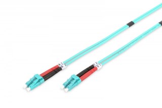 Patch cord światłowodowy FO LC-LC MM 50/125 OM3 duplex LSOH 7m Turkusowy
