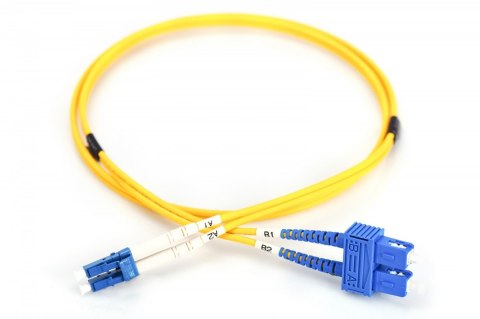 Patch cord światłowodowy FO LC-SC SM 9/125 OS2 duplex LSOH 3m Żółty