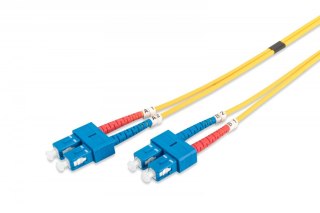 Patch cord światłowodowy FO SC-SC SM 9/125 OS2 duplex LSOH 2m Żółty