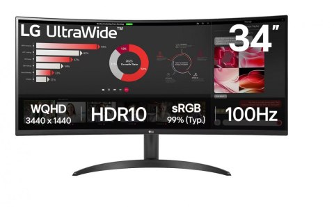 Monitor 34WR50QK-B 34 cale VA Monitor 34WR50QK-B 34 cale VA