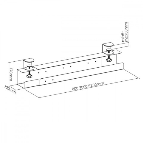 Organizer podbiurkowy na kable, MC-333 max 5kg Organizer podbiurkowy na kable, MC-333 max 5kg