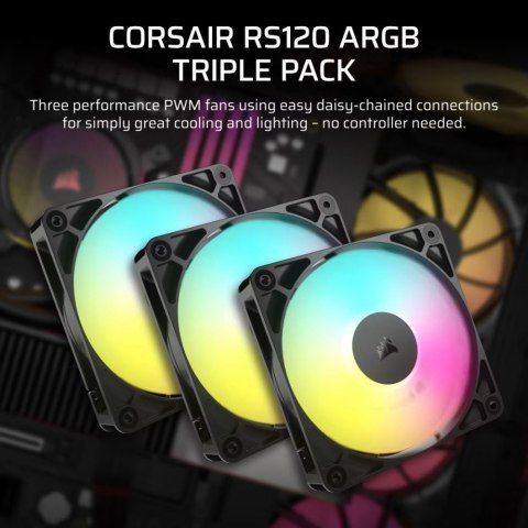Wentylator RS120 ARGB 120mm Fan Triple Pack Wentylator RS120 ARGB 120mm Fan Triple Pack