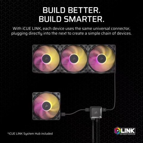 Wentylator iCUE LINK RX120 MAX RGB 120mm Triple Fan Kit Wentylator iCUE LINK RX120 MAX RGB 120mm Triple Fan Kit