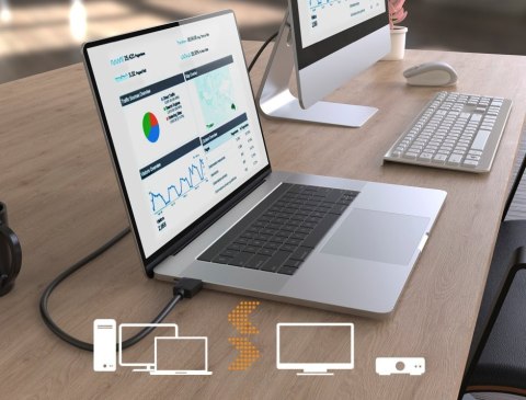 Kabel displayport DP 1.2 ultra HD 4k 3m