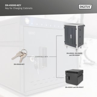 Klucz do szafek mobilnych z funkcją ładowania DN-45xxx, 2 sztuki