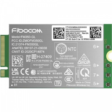 Modem 5G NR/4G WWAN AM5R4AA Modem 5G NR/4G WWAN AM5R4AA