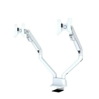 Uchwyt biurkowy FPMA-D750DWHITE2 na 2 ekrany 10-32 cali 75x75-100x100 2-8kg h:20-51cm PIVOT 180 stopni