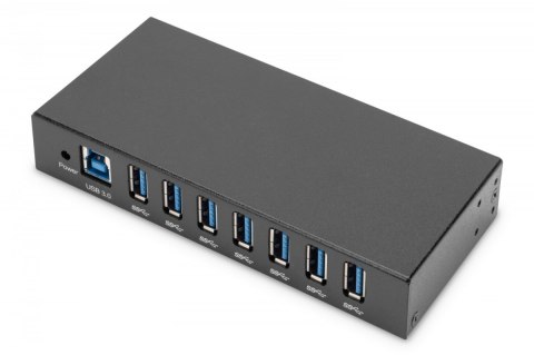 Hub/Koncentrator przemysłowy 7-portowy USB 3.0 SuperSpeed aktywny, metalowa konstrukcja, szyna DIN Hub/Koncentrator przemysłowy 7-portowy USB 3.0 SuperSpeed aktywny, metalowa konstrukcja, szyna DIN