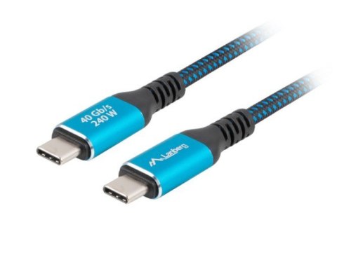 Kabel USB-C M/M USB4 1M 240W 8K 60HZ czarno-niebieski