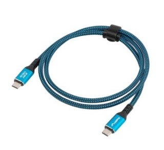Kabel USB-C M/M USB4 1M 240W 8K 60HZ czarno-niebieski
