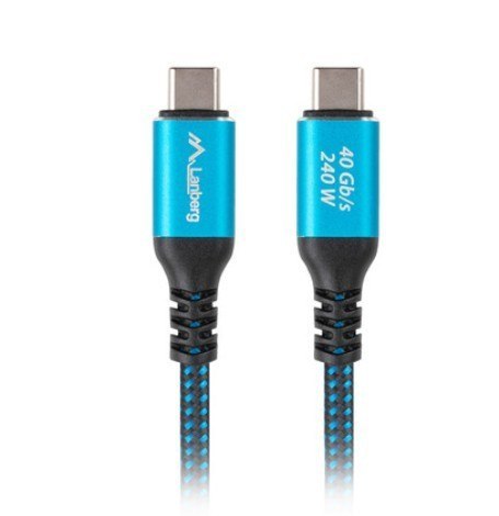 Kabel USB-C M/M USB4 2M 240W 8K 60HZ czarno-niebieski