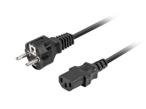 Kabel zasilający CCE 7/7 - IEC 320 C13 2M VDE prosty czarny Kabel zasilający CCE 7/7 - IEC 320 C13 2M VDE prosty czarny