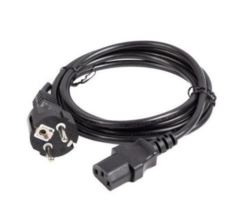 Kabel zasilający CCE 7/7 - IEC 320 C13 2M VDE prosty czarny Kabel zasilający CCE 7/7 - IEC 320 C13 2M VDE prosty czarny