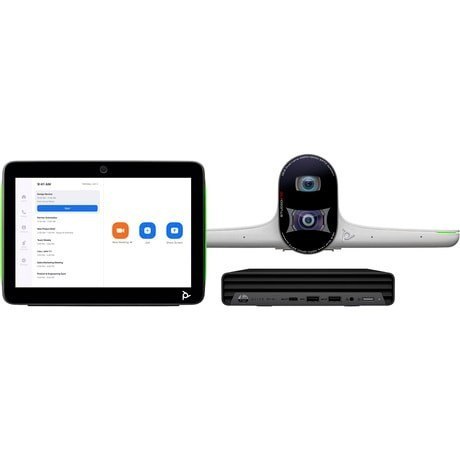 Pakiet Studio do dużych sal, przeznaczony do współpracy z usługą Zoom Rooms: Kamera inteligentna Studio E70 i komputer HP z TC10 Pakiet Studio do dużych sal, przeznaczony do współpracy z usługą Zoom Rooms: Kamera inteligentna Studio E70 i komputer HP z TC10