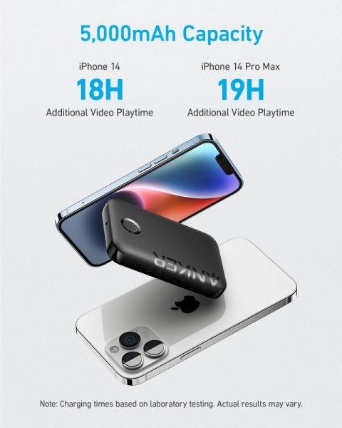 Powerbank 321 PowerCore MagGo 5000mAh czarny