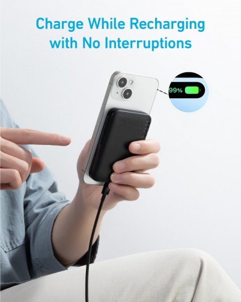 Powerbank 321 PowerCore MagGo 5000mAh czarny