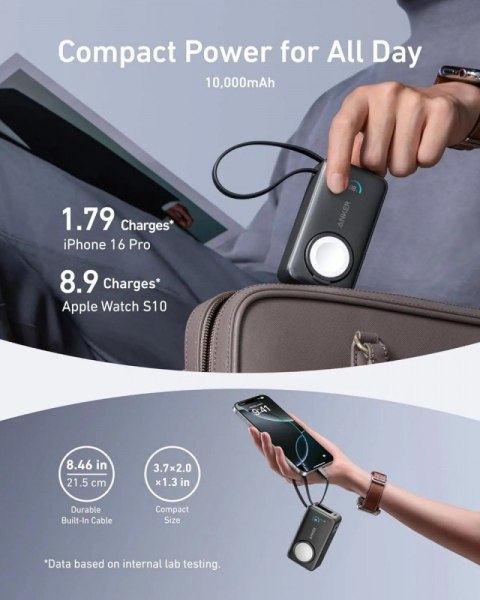 Powerbank Apple Watch MagGo 10000mAh czarny