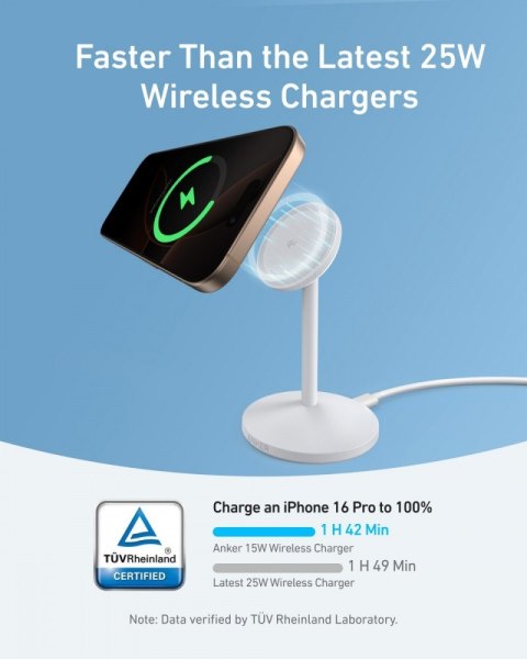 Ładowarka magnetyczna MagGo 15W biała Ładowarka magnetyczna MagGo 15W biała