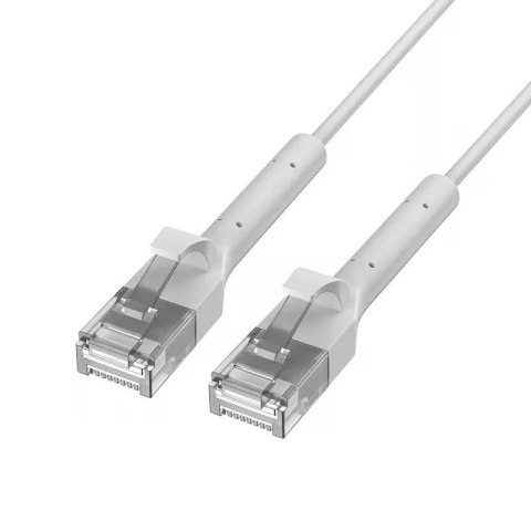 Patchcord kat.6 U/FTP 1Gbps miedź kabel sieciowy skrętka, łamana końcówka 5m biały