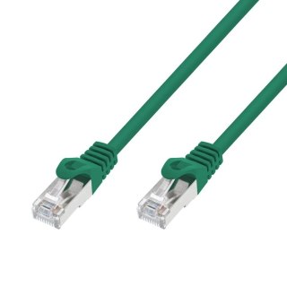 Patchcord kat.7 S/FTP 20G miedź kabel sieciowy skrętka 15m zielony
