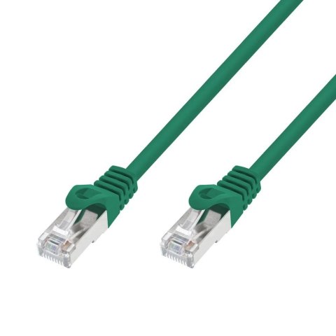 Patchcord kat.7 S/FTP 20G miedź kabel sieciowy skrętka 2m zielony