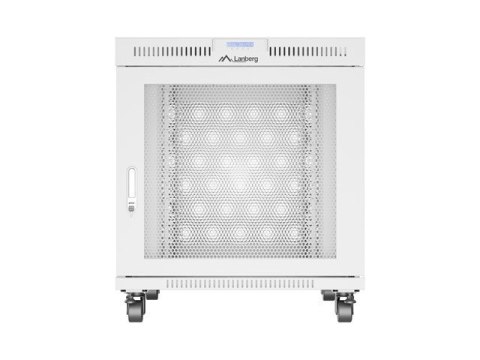 Szafa instalacyjna rack stojąca 19 cali 15U 800x1000 drzwi perforowane LCD szara (Flat pack)
