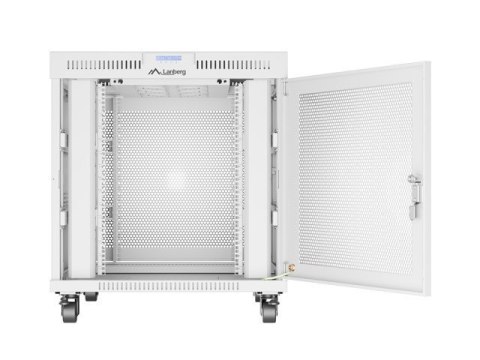 Szafa instalacyjna rack stojąca 19 cali 15U 800x1000 drzwi perforowane LCD szara (Flat pack)