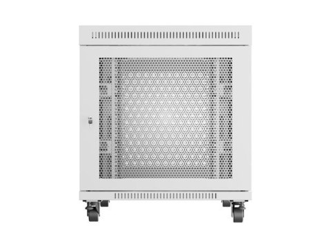 Szafa instalacyjna rack stojąca 19 cali 15U 800x1000 drzwi perforowane LCD szara (Flat pack)