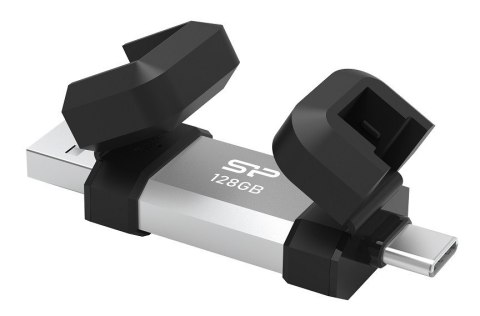 Pendrive C51 128GB USB-A USB-C 120 MB/s srebrny