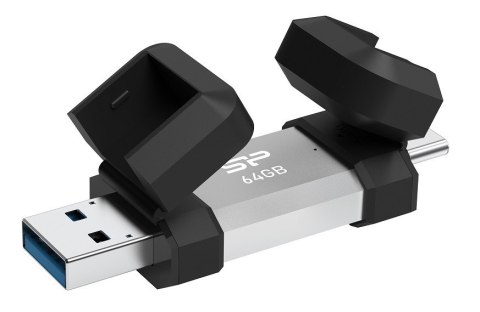 Pendrive C51 64GB USB-A USB-C 120 MB/s srebrny